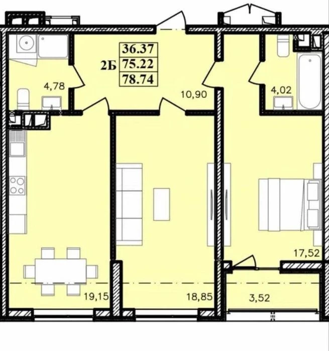 В продаже 2-ком. квартира в ЖК Модерн. 5 ст. Фонтана. Дом по