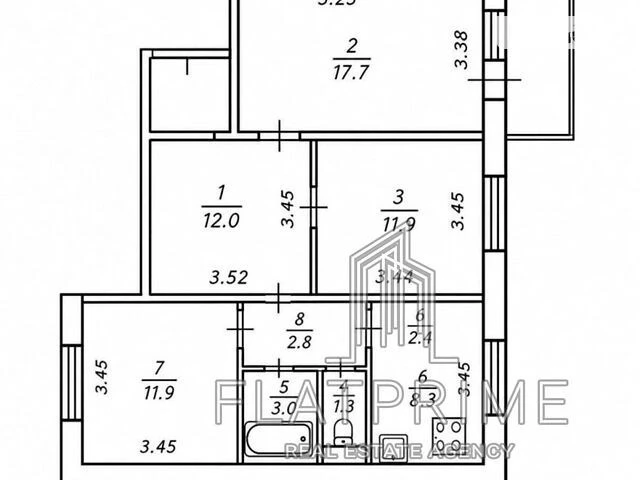 Продаж 3к квартири 74.6 кв. м на вул. Ревуцького 44 • ID 347