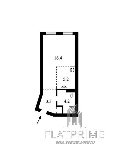Продаж 1к квартири 30 кв. м на вул. Центральна 21А • ID 3479