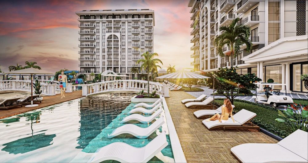 Продаж квартири 1+1 площа 55м2 вид на гори ! Краіна Туреччин