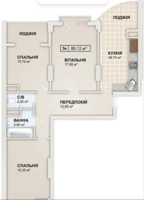 Продаж 3к квартири в зданій новобудові!
