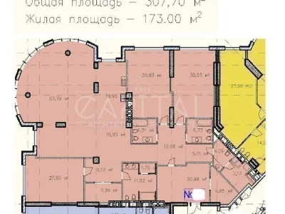 Продажа 3к квартиры 264.34 кв. м по ул. Ивана Мазепы 11Б • I