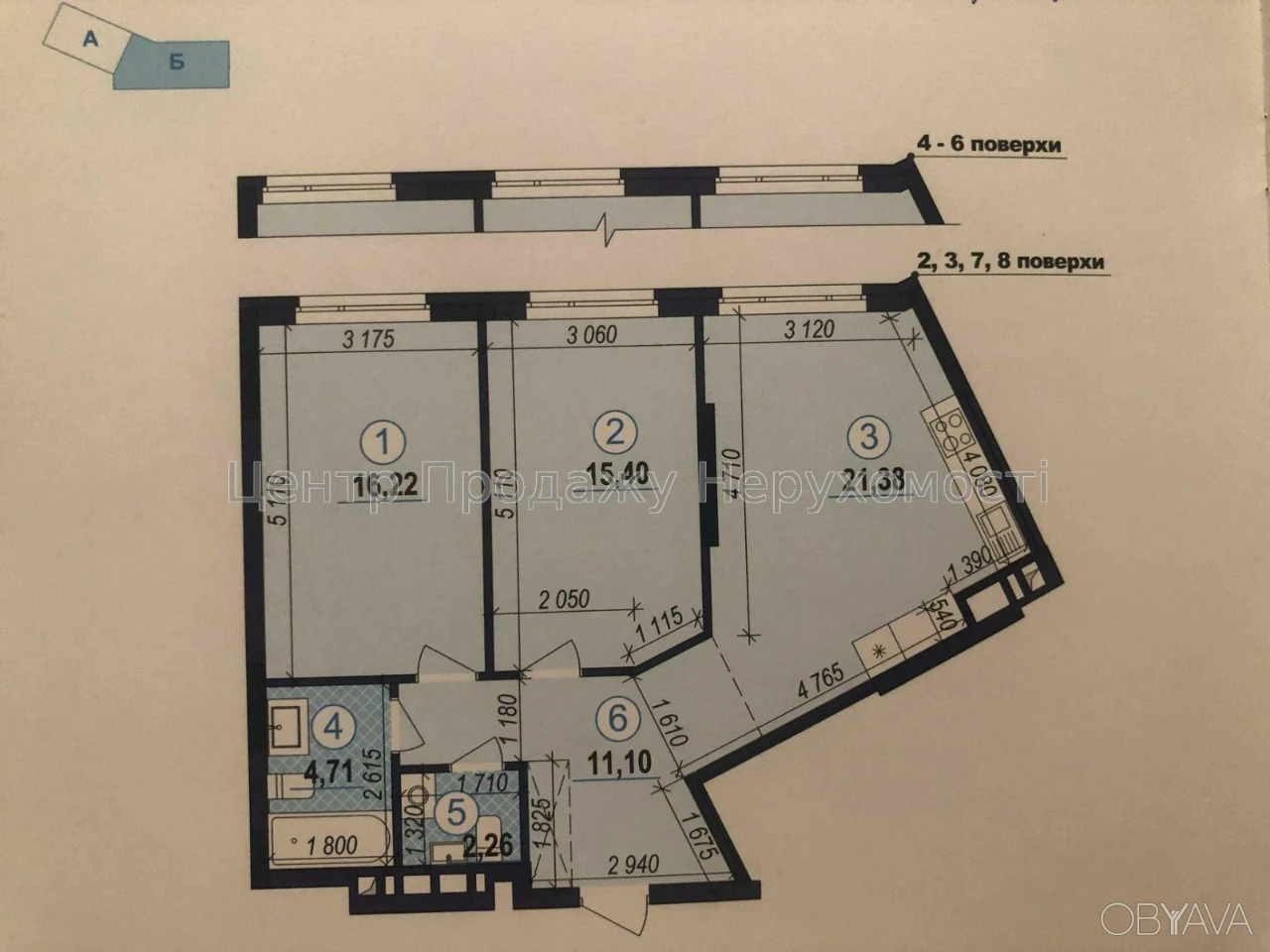 2-комнатная квартира, 71 м.кв.