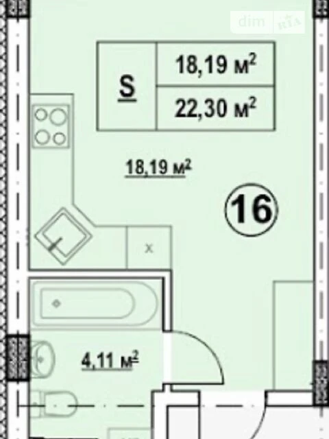 Продаж 1к квартири 22.3 кв. м на пров. Луговий 14А • ID 3479