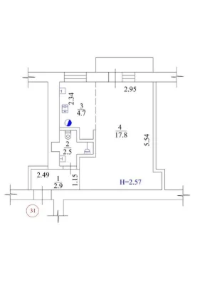 Gora, 1-room apartment for sale, Grigorovskoye Highway St.