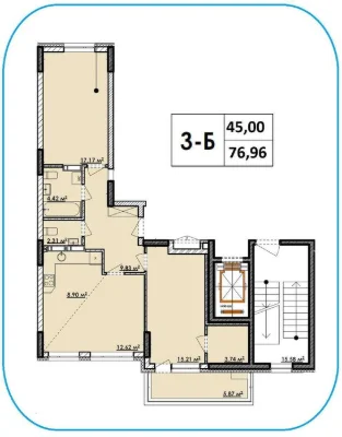 ПРОДАЖ 3к квартири з ГАРДЕРОБОМ 77 кв.м на вул. Квітки Цисик