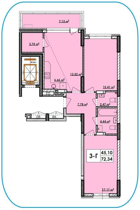 Пуща-Водиця ПРОДАЖ 3к квартири 72 кв.м | 2 ПОВЕРХ | вул. Кві