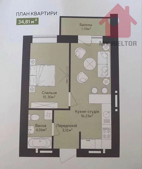 Продаж однокімнатної квартири ЖК West Towers