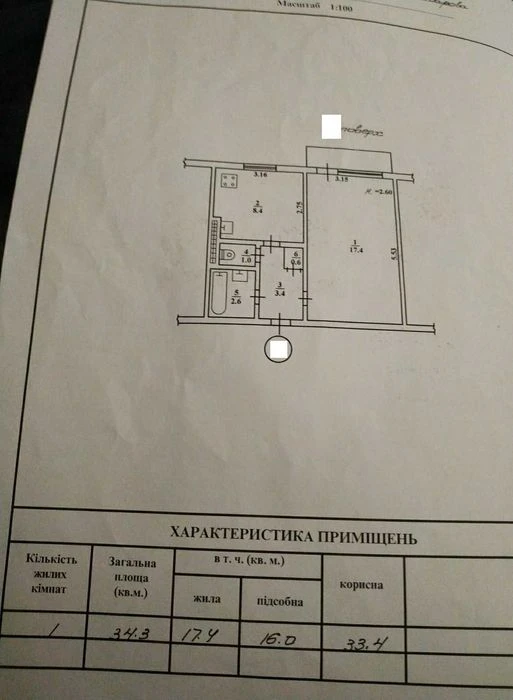 Продам 1 ком квартиру на 3 этаже Газового дома с отличным ра
