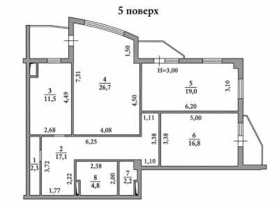 ‼️ Продам 3-комнатную квартиру в ЖК «Одиссей» | Т