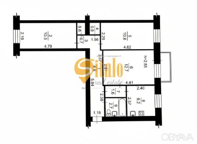 3-комнатная квартира, 56.1 кв.м
