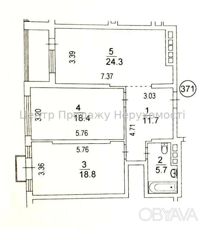 2-комнатная квартира, 80 м.кв.