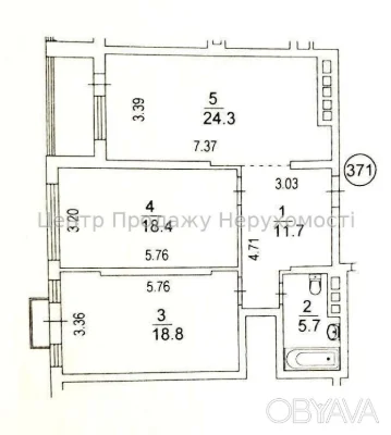 2-комнатная квартира, 80 м.кв.