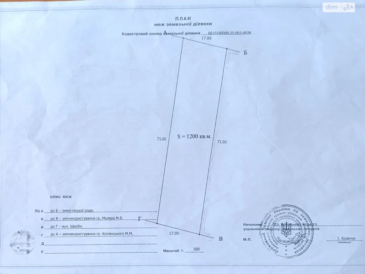 Продаж Земля сільськогосподарського призначення Ракове