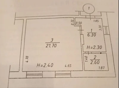 Продам 1х квартира Центр.Агв.31м.