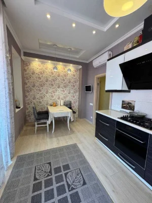 2-room apartment with renovation in a brick house with gas