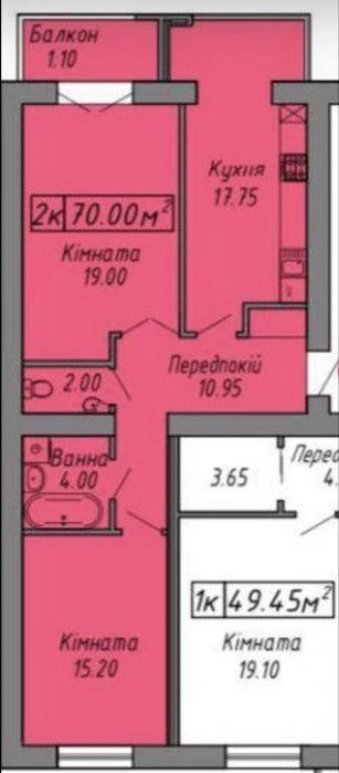 2-кімнатна квартира у центрі/індивідуальне опалення, цегляни