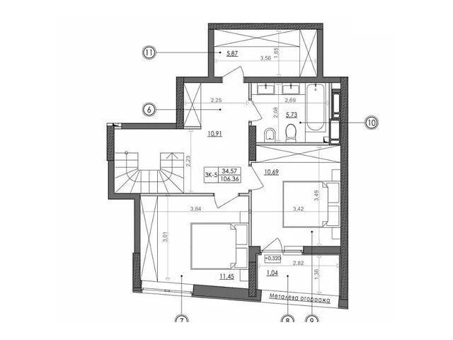 Продаж 3к квартири 106.6 кв. м на шосе Столичне 2 • ID 34814