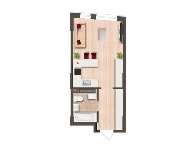 Продаж 1к квартири 28.8 кв. м на шосе Столичне 1Б • ID 34814