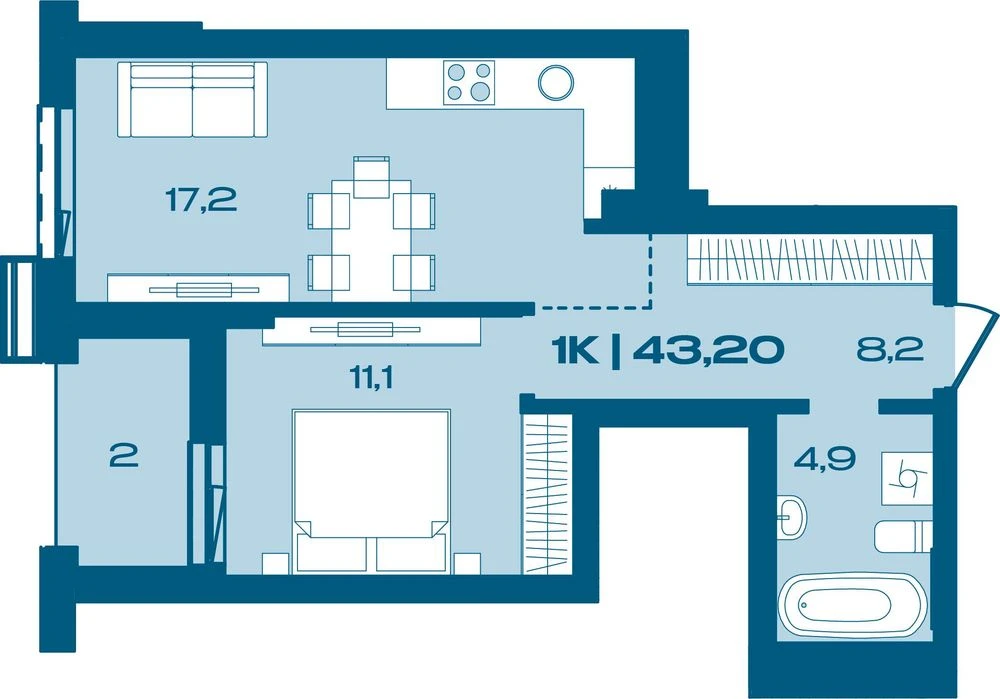 Продаж 1к квартирив ЖК Porto Franko