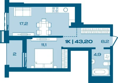 Продаж 1к квартирив ЖК Porto Franko