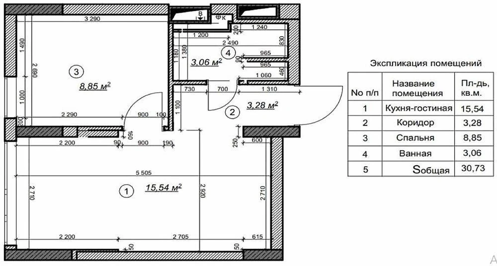 Without %. Residential complex Faina Town. Wonderful apartment 30 sq. m! Kitchen-living room