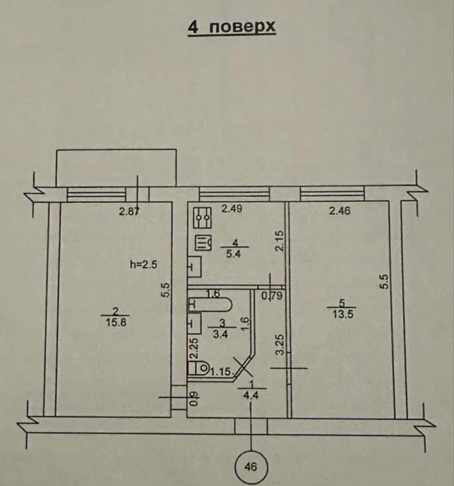 Продаж квартири з окремими кімнатами