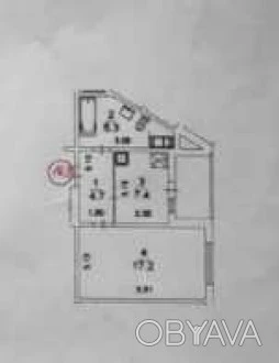 1-комнатная квартира, 37.70 кв.м