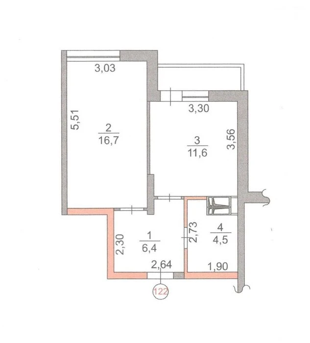 1-кімнатна видова квартира в ЖК Авеню 42 | 40,3 м² | метро Т