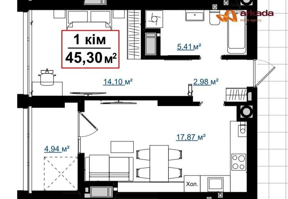 Продаю 1 кім кватиру в новому ЖК- найкрутіша локація біля оз