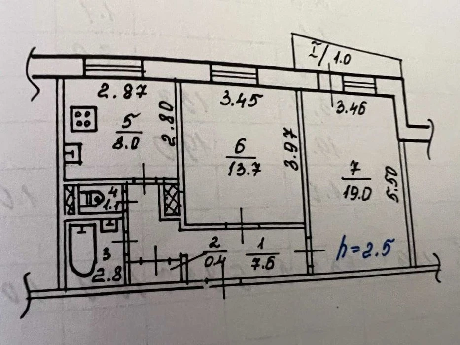 Продам 2х кімнатну квартиру Перемога 6