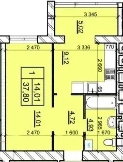 Продаж 1к Н.Б. на здачі Ближні Гречани