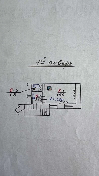 Продаж 1к в Дорошенка 38 1'пов  22м.кв.  55000у.о.