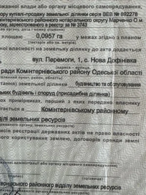 Продаётся  участок 10 соток, Новая Дофиновка