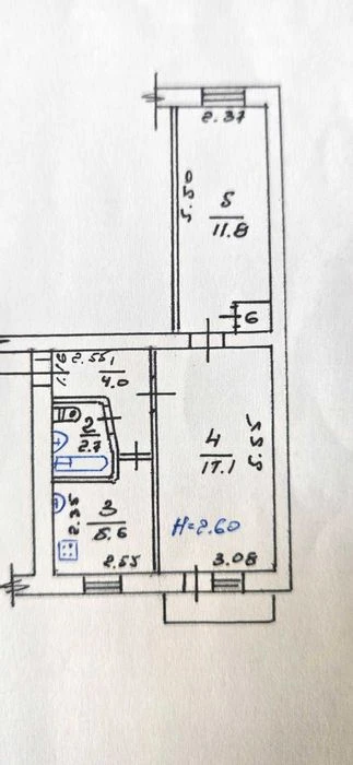 Продам реальную 2х ком квартиру. 2/5 Новые дома, м. Армейска