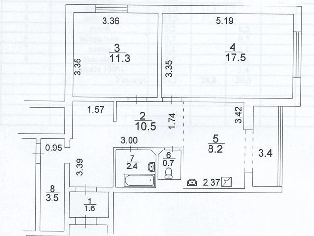 Продаж 2к квартири 59.1 кв. м на вул. Біличанська 5 • ID 348
