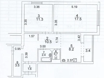 Продаж 2к квартири 59.1 кв. м на вул. Біличанська 5 • ID 348