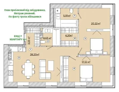 Продаж квартири у ЖК Основа 87м2