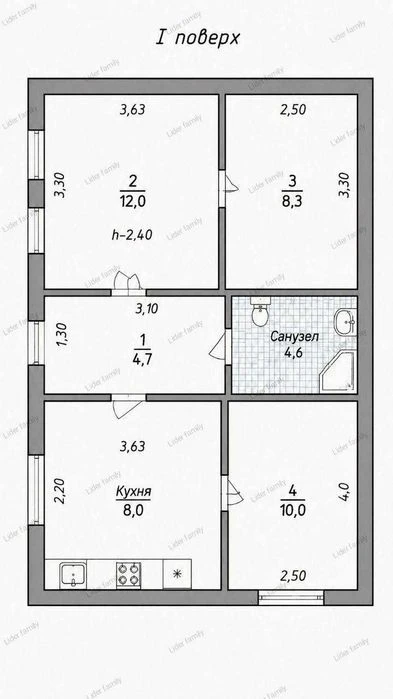 Продам 3-к квартиру з ремонтом і зі своїм двором у центрі на