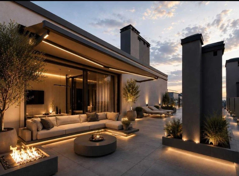 Пентхаус з терасою в зеленій зоні парку та озера SB