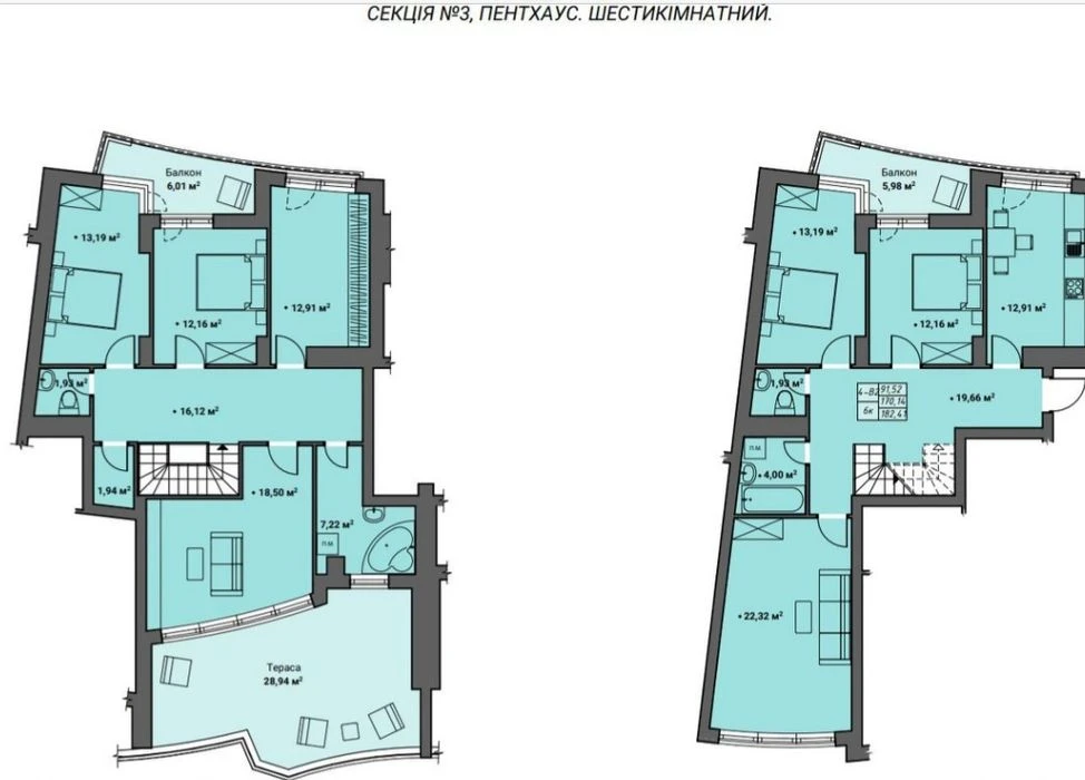 Продаж ПЕНТХАУС ДВОРІВНЕВИЙ 4, 5, 6 кімнатний на ВИПЛАТУ Цін