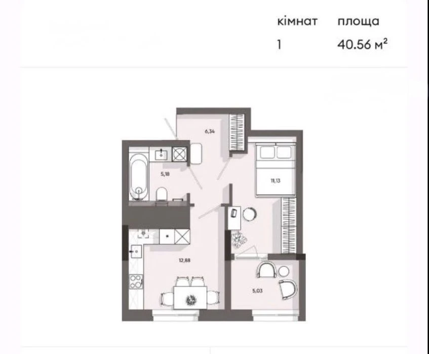 Продаж 1 кім. квартири вул. Раковського 24 (бічна вул. Зелен