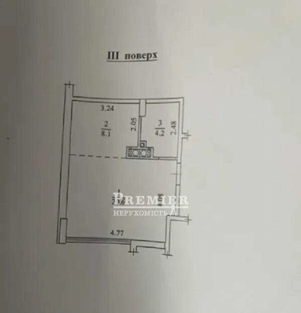 Продам 1-кімнатну квартиру в новому зданому будинку. Підходи