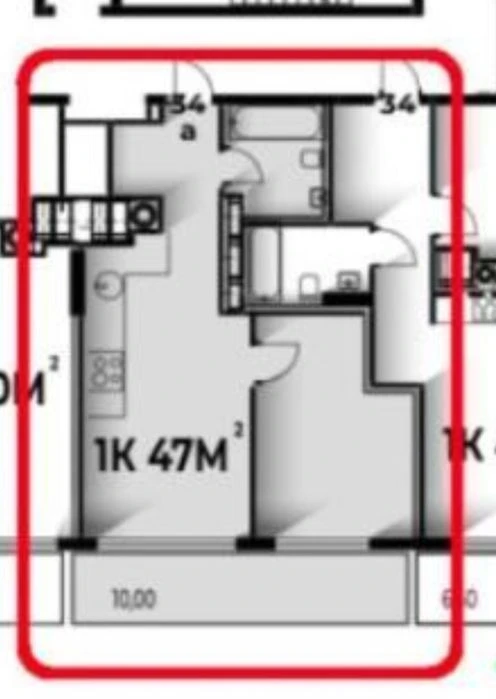 Продається велика 1к.кв. від БК Vambud в Житловому Комплексі