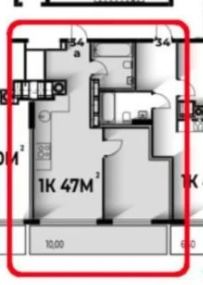Продається велика 1к.кв. від БК Vambud в Житловому Комплексі