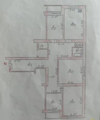 Продаж 4 кім. великогабаритної квартири  33 квартал
