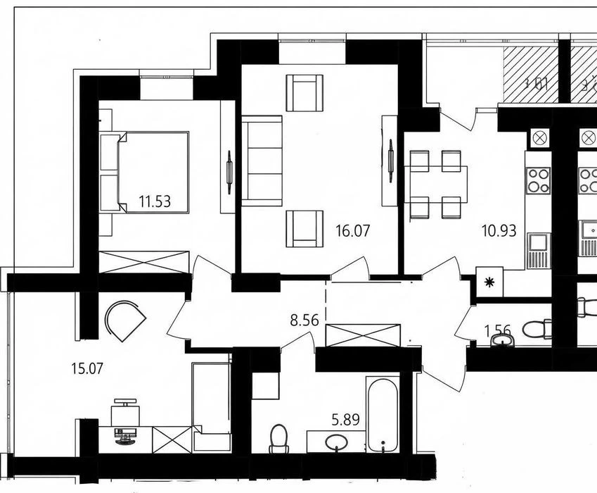 3к ЖК River Park | Виставка вул.Степана Бандери 36 | Площа 7