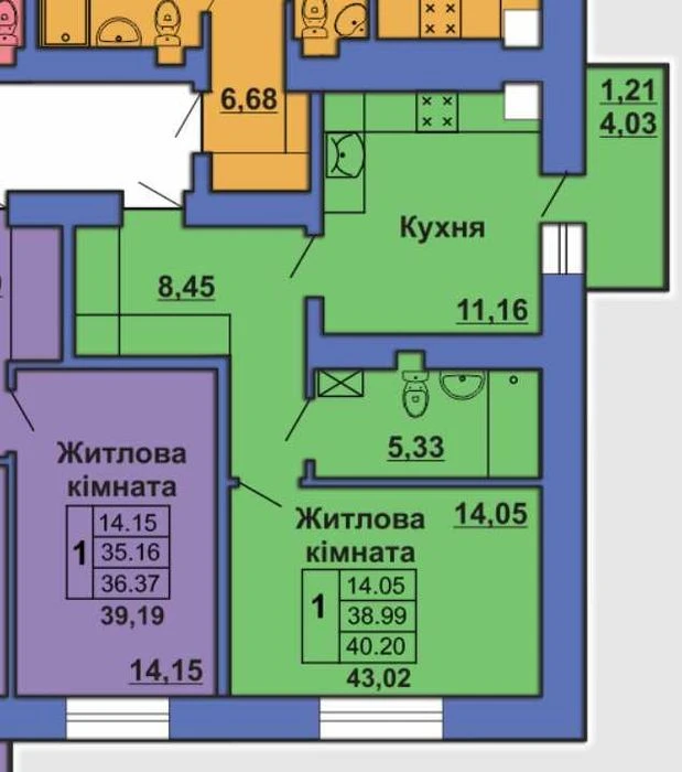 ‼️АЛМАЗНИЙ‼️ 1к квартира в новобудові, 42м², середній поверх
