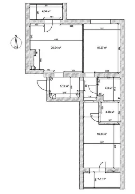 Sale of 2-room apartment 74.2 m², Akademika Kyprianova u
