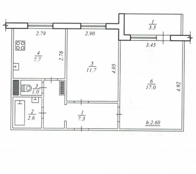 Продаж 2-кімнатної квартири вул.ЗСУ (Інтернаціоналістів) р-н
